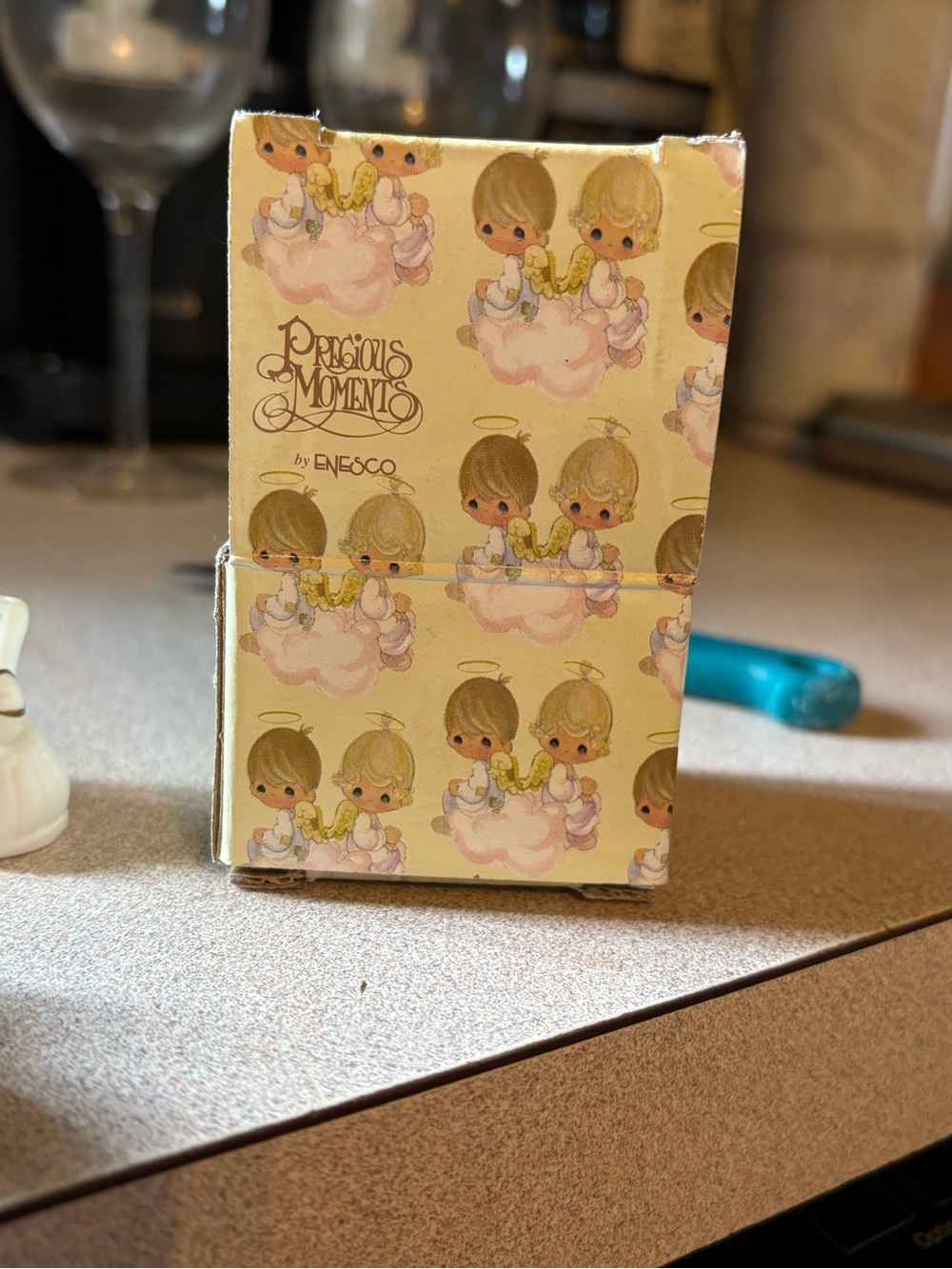 Enesco Precious Moments White Porcelain Baby Booties with Gold Accents - Picture 5 of 5